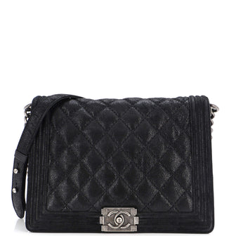 Chanel Boy Flap Bag Quilted Calfskin Large Black 2242791