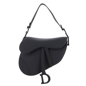 Christian Dior Ultra Matte Saddle Handbag Leather Medium