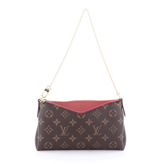 Louis Vuitton Pallas Clutch Monogram Canvas Brown 2243001