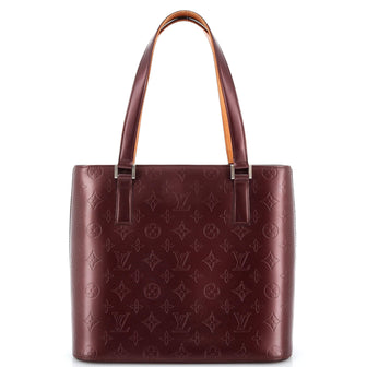 Louis Vuitton Mat Stockton Handbag Monogram Vernis Red