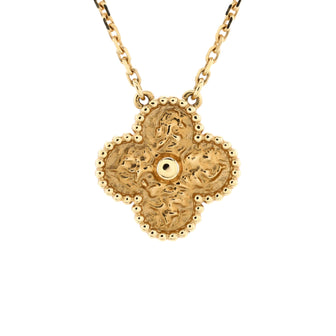 Van Cleef & Arpels Vintage Alhambra Pendant Necklace 18K Yellow Gold
