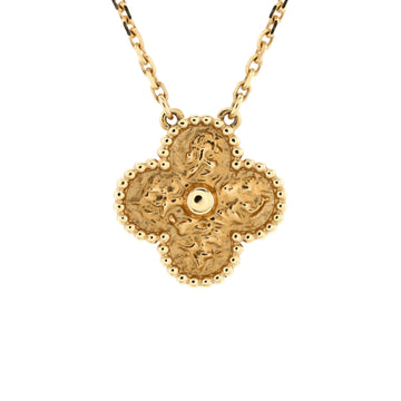 Van Cleef & Arpels Vintage Alhambra Pendant Necklace 18K Yellow Gold