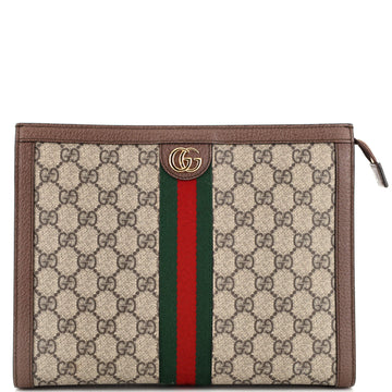 Gucci Ophidia Pouch GG Coated Canvas Medium