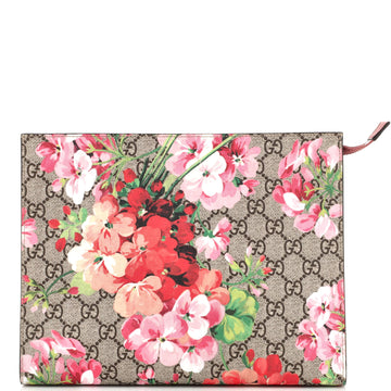 Gucci Toiletry Pouch Blooms Print GG Coated Canvas Large
