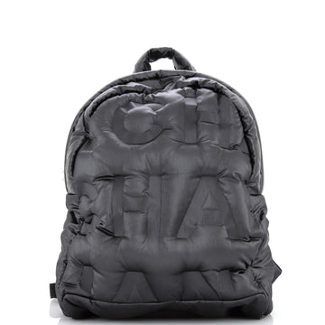 Chanel Doudoune Backpack Embossed Nylon Medium