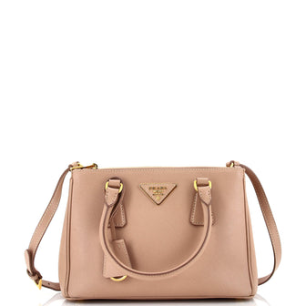 Prada Galleria Double Zip Tote Saffiano Leather Small