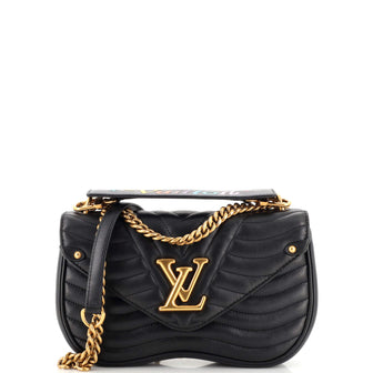 Louis Vuitton New Wave Chain Bag Quilted Leather mm Black