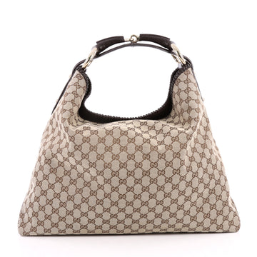 Horsebit Hobo GG Canvas Large