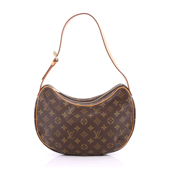 Louis Vuitton Croissant Handbag Monogram Canvas MM Brown 2244204