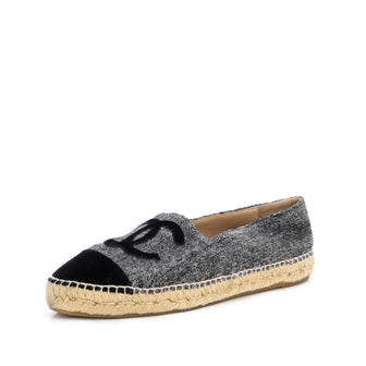 Chanel Women's CC Cap Toe Espadrilles Wool