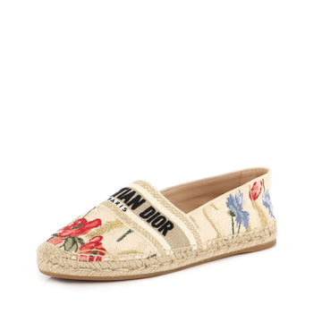 Christian Dior Women's Granville Espadrilles Embroidered Canvas