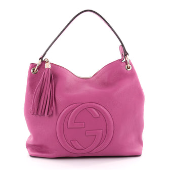 Gucci Soho Convertible Hobo Leather Large Purple 2245201