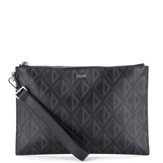 Christian Dior A5 Pouch CD Diamond Coated Canvas