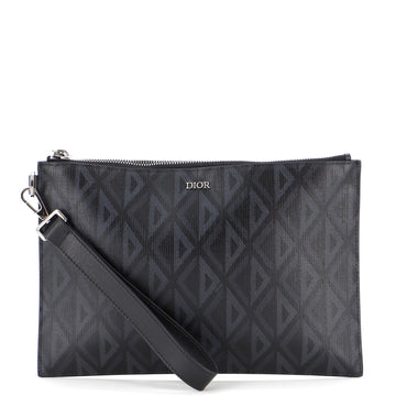 Christian Dior A5 Pouch CD Diamond Coated Canvas