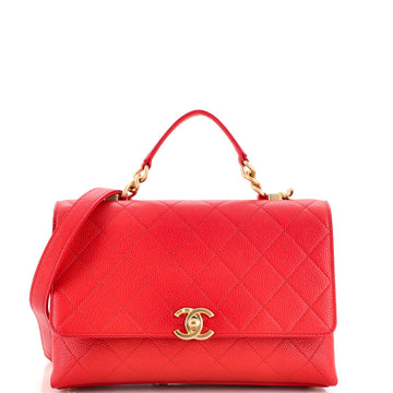 Chanel Chic Affinity Top Handle Bag Stitched Caviar Small