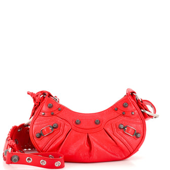 Balenciaga Le Cagole Giant Studs Shoulder Bag Leather XS
