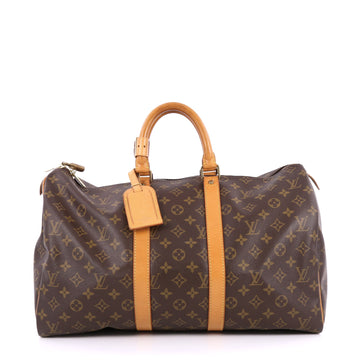 Louis Vuitton Keepall Bag Monogram Canvas 45 Brown