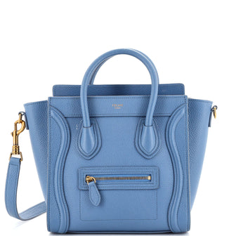 Celine Luggage Bag Grainy Leather Nano