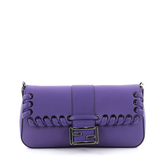 Fendi Baguette Whipstitch Leather Purple 2245901