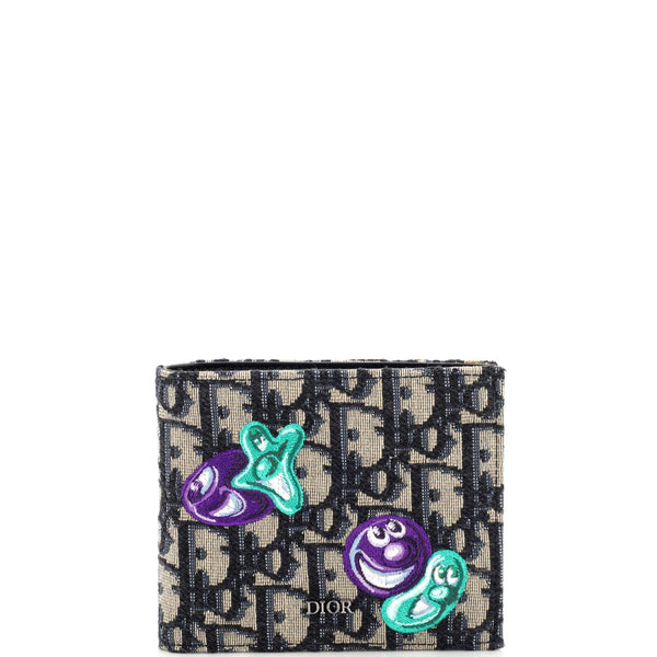 Christian Dior Kenny Scharf Bifold Wallet Oblique Canvas with