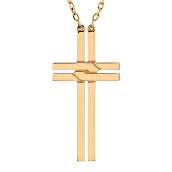Cartier Cross Pendant Necklace 18K Yellow Gold