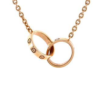 Cartier Love Interlocking Necklace 18K Rose Gold
