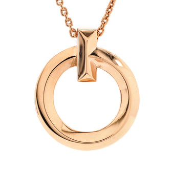 Tiffany & Co. T1 Circle Pendant Necklace 18K Rose Gold Small
