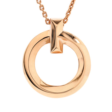 Tiffany & Co. T1 Circle Pendant Necklace 18K Rose Gold Small