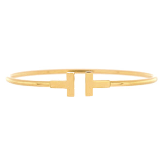 Tiffany & Co. T Wire Bracelet 18K Yellow Gold