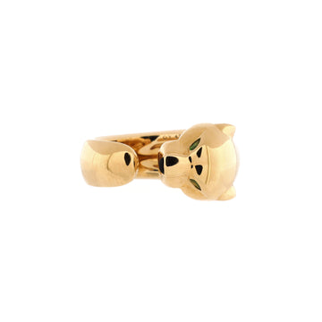 Cartier Panthere de Cartier Band Ring 18K Yellow Gold with Onyx and Tsavorite 11mm
