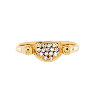 Tiffany & Co. Elsa Peretti Bean Band Ring 18K Yellow Gold with Diamonds
