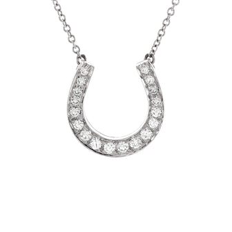 Tiffany & Co. Horseshoe Necklace Platinum with Diamonds