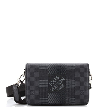 Louis Vuitton Studio Messenger Bag Limited Edition Damier Graphite 3D