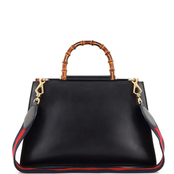 Gucci Nymphaea Top Handle Bag Leather Medium