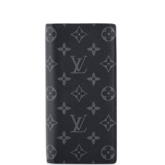 Louis Vuitton Brazza Wallet Monogram Eclipse Canvas