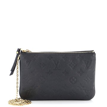 Louis Vuitton Double Zip Pochette Monogram Empreinte Leather