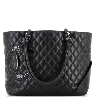 Chanel Cambon Tote Quilted Leather Large