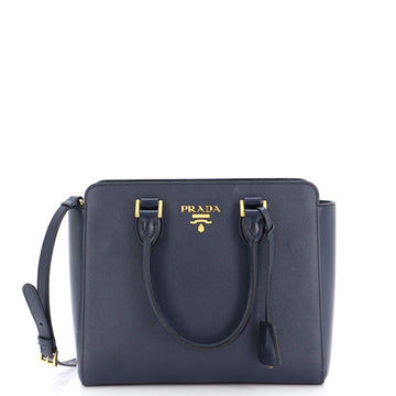 Prada Convertible Open Tote Saffiano with Soft Calf Small