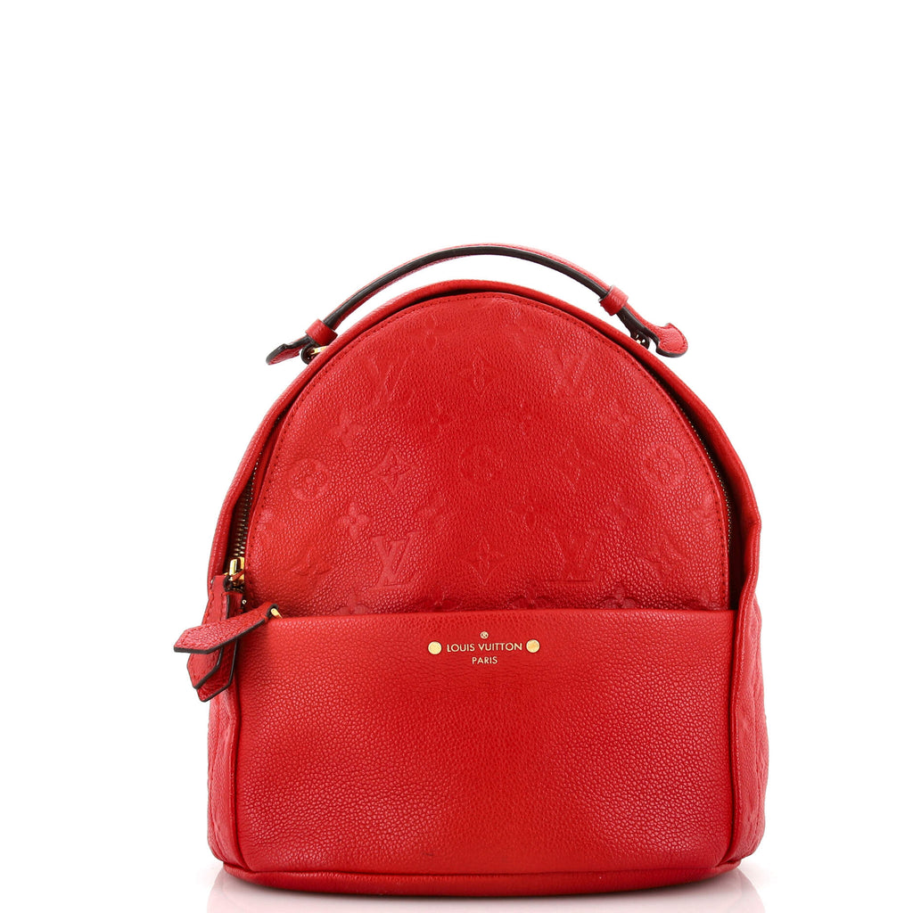 Louis Vuitton Sorbonne Backpack Monogram Empreinte Leather Red