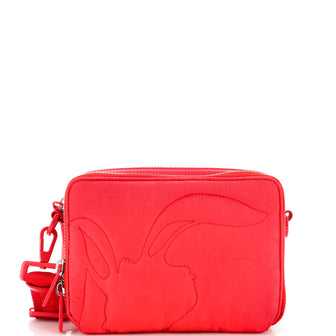 Christian Dior x ERL Double Zip Crossbody Pouch Quilted Oblique Mirage Technical Fabric
