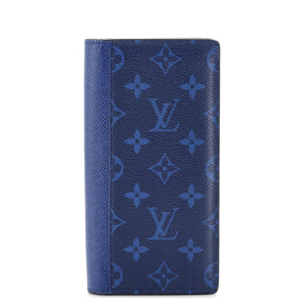 Louis Vuitton Brazza Wallet Monogram Taigarama Blue 22464695