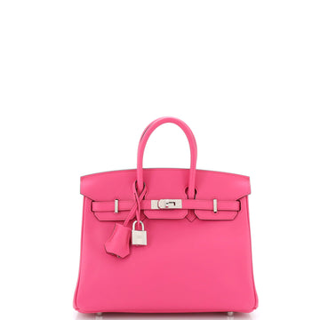 Hermes Birkin Handbag Pink Jonathan with Palladium Hardware 25