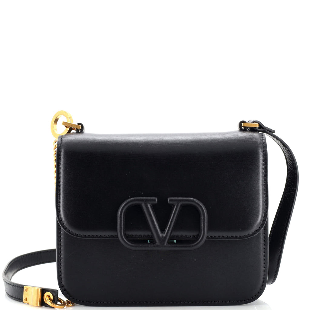 Valentino Garavani 'VSling' Small Shoulder Bag Red Gold Leather  MSRP $2575