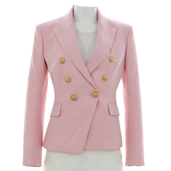 Balmain Women's Double Breasted Blazer Wool