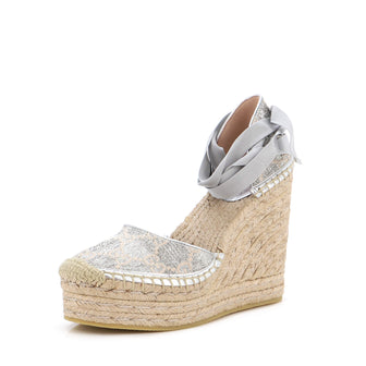 Gucci Women's GG Marmont Wedge Espadrilles Diagonal Quilted GG Canvas