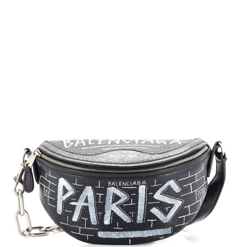 Balenciaga Graffiti Souvenir Belt Bag Leather XXS