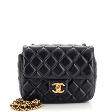 Chanel Coco de Toi Heart Chain Square Flap Bag Quilted Lambskin Mini