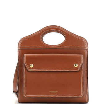 Burberry Pocket Tote Leather Mini