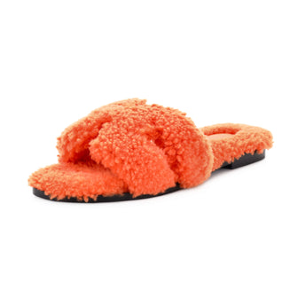 Hermes Women's Oran Sandals Shearling