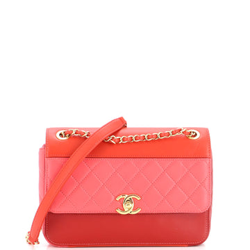 Chanel CC Chain Flap Bag Calfskin with Quilted Detail Small